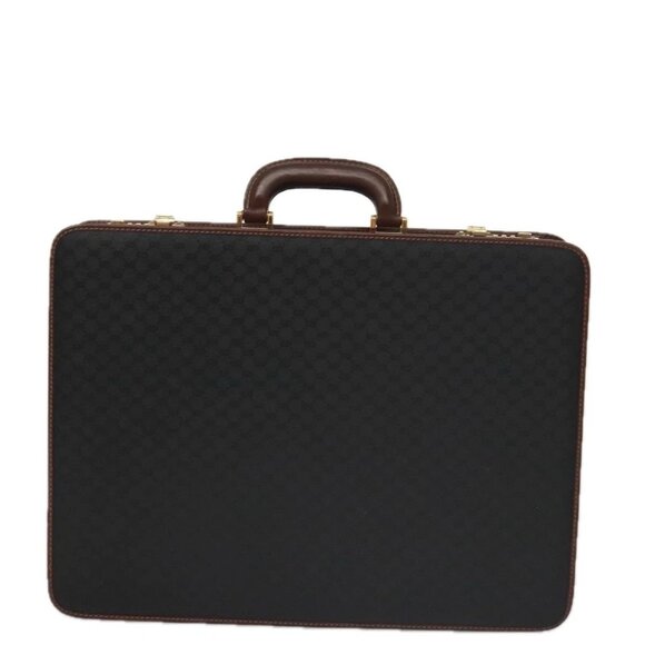 GUCCI Micro GG Canvas Trunk Black Gold Auth - Picture 1 of 16